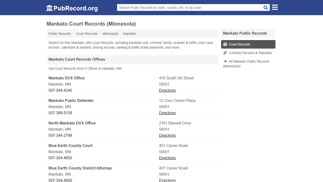 Free Mankato Court Records (Minnesota Court Records) - PubRecord.org
